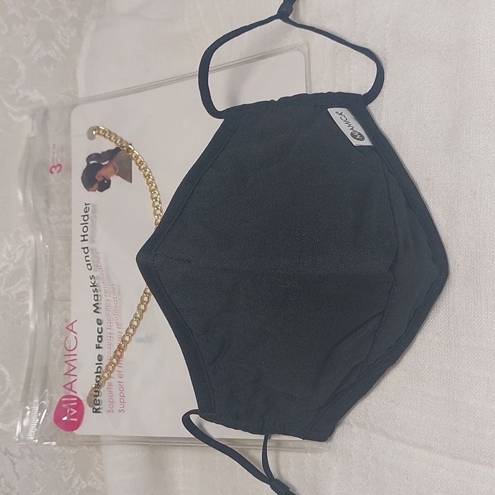 NWOT, MIAMICA face mask with pocket for removable filter PM2.5 (+2 filters)